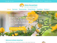 Tablet Screenshot of deltahomecare.com